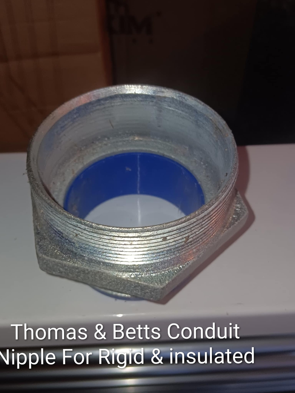 Thomas & Betts Conduit Nipple with Blue Insulator